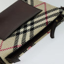 BURBERRY Nova Check Shoulder Bag Canvas Beige Auth 113146-6