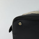 BURBERRY Nova Check Hand Bag Canvas Beige Black Auth 113152-16