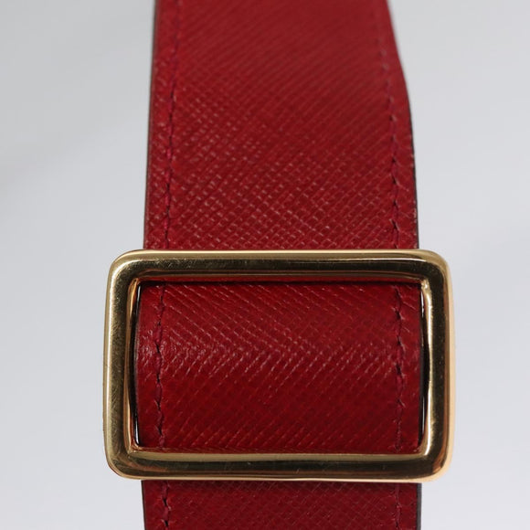 GUCCI Bamboo Waist bag Leather Red Auth 113159V