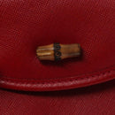 GUCCI Bamboo Waist bag Leather Red Auth 113159V-17