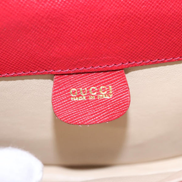 GUCCI Bamboo Waist bag Leather Red Auth 113159V