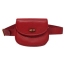 GUCCI Bamboo Waist bag Leather Red Auth 113159V-13