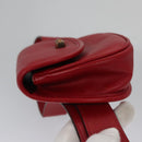 GUCCI Bamboo Waist bag Leather Red Auth 113159V-4