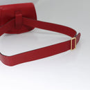 GUCCI Bamboo Waist bag Leather Red Auth 113159V-7