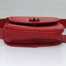 GUCCI Bamboo Waist bag Leather Red Auth 113159V-5