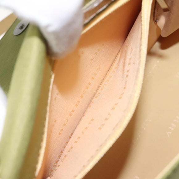 BURBERRY Nova Check Shoulder Bag Canvas Green Auth 113160