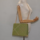 BURBERRY Nova Check Shoulder Bag Canvas Green Auth 113160-22