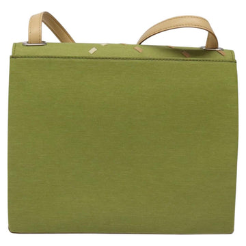 BURBERRY Nova Check Shoulder Bag Canvas Green Auth 113160 - 0