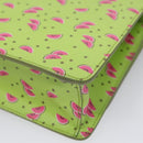 PRADA Watermelon Shoulder Bag Safiano leather Green Auth 113168V-17