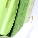 PRADA Watermelon Shoulder Bag Safiano leather Green Auth 113168V-11