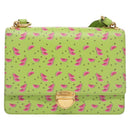 PRADA Watermelon Shoulder Bag Safiano leather Green Auth 113168V-13