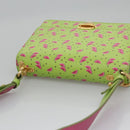 PRADA Watermelon Shoulder Bag Safiano leather Green Auth 113168V-6