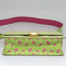 PRADA Watermelon Shoulder Bag Safiano leather Green Auth 113168V-5