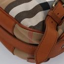 BURBERRY Nova Check Shoulder Bag Canvas Beige Brown Auth 113178-16