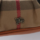 BURBERRY Nova Check Shoulder Bag Canvas Beige Brown Auth 113178-18