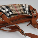 BURBERRY Nova Check Shoulder Bag Canvas Beige Brown Auth 113178-6