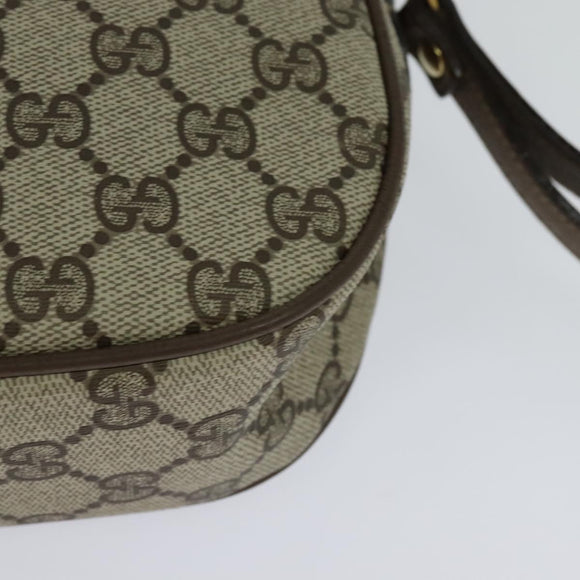 GUCCI GG Supreme Web Sherry Line Clutch Bag PVC Beige Red Green Auth 113196