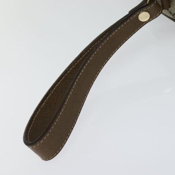 GUCCI GG Supreme Web Sherry Line Clutch Bag PVC Beige Red Green Auth 113196