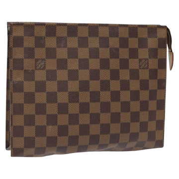 LOUIS VUITTON Damier Ebene Poche Toilette 26 Pouch N47543 LV Auth 113197