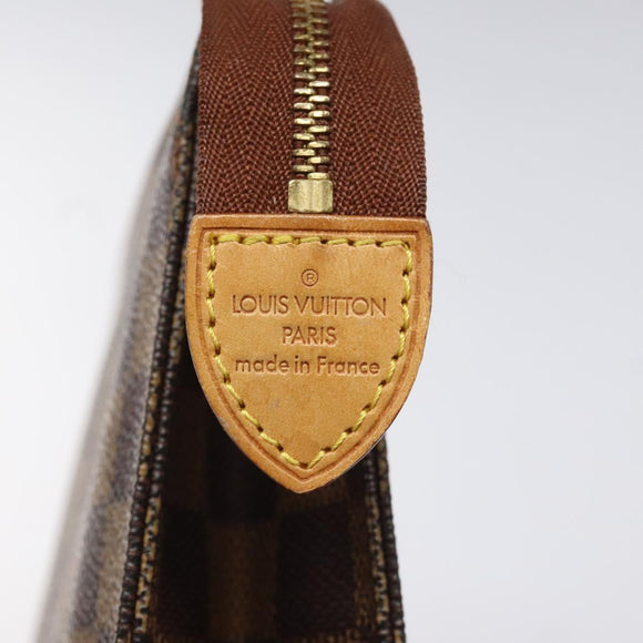 LOUIS VUITTON Damier Ebene Poche Toilette 26 Pouch N47543 LV Auth 113197
