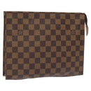 LOUIS VUITTON Damier Ebene Poche Toilette 26 Pouch N47543 LV Auth 113197-1