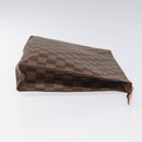 LOUIS VUITTON Damier Ebene Poche Toilette 26 Pouch N47543 LV Auth 113197-3