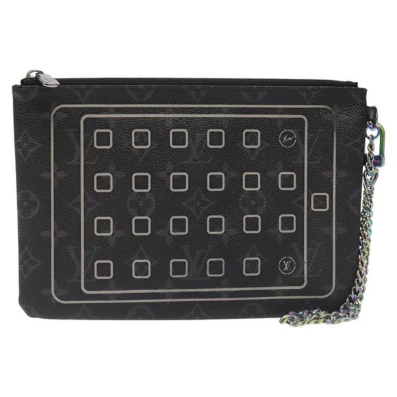 LOUIS VUITTON Monogram Eclipse Fragment iPhone Case M64449 LV Auth 113202