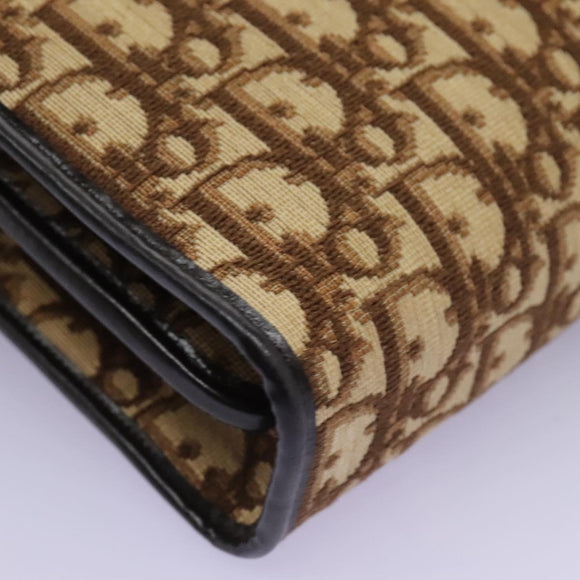 Christian Dior Trotter Canvas Hand Bag Brown Auth 113223