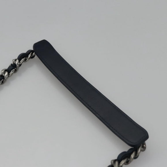 CHANEL Chain Shoulder Bag Mouton Blue AS1160 CC Auth 113230AV