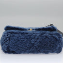 CHANEL Chain Shoulder Bag Mouton Blue AS1160 CC Auth 113230AV-5