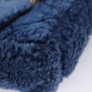 CHANEL Chain Shoulder Bag Mouton Blue AS1160 CC Auth 113230AV-15