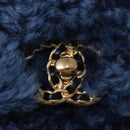 CHANEL Chain Shoulder Bag Mouton Blue AS1160 CC Auth 113230AV-19