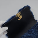CHANEL Chain Shoulder Bag Mouton Blue AS1160 CC Auth 113230AV-22