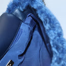 CHANEL Chain Shoulder Bag Mouton Blue AS1160 CC Auth 113230AV-24