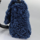 CHANEL Chain Shoulder Bag Mouton Blue AS1160 CC Auth 113230AV-3