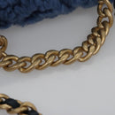 CHANEL Chain Shoulder Bag Mouton Blue AS1160 CC Auth 113230AV-7
