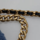 CHANEL Chain Shoulder Bag Mouton Blue AS1160 CC Auth 113230AV-8