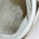 CHANEL Cambon Line Shoulder Bag Leather White Black Silver CC Auth 113231-11