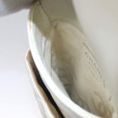 CHANEL Cambon Line Shoulder Bag Leather White Black Silver CC Auth 113231-21