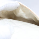 CHANEL Cambon Line Shoulder Bag Leather White Black Silver CC Auth 113231-22