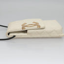 CHANEL Cambon Line Shoulder Bag Leather White Black Silver CC Auth 113231-4