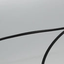 CHANEL Cambon Line Shoulder Bag Leather White Black Silver CC Auth 113231-14