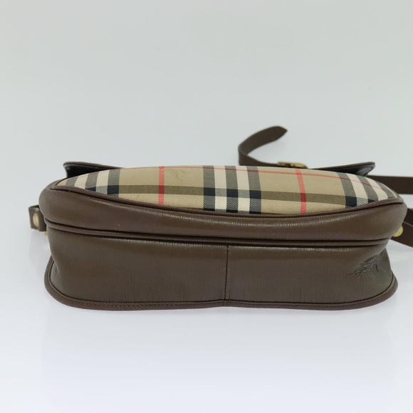 Burberrys Nova Check Shoulder Bag Beige Auth 113234