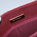 BURBERRY Nova Check Tote Bag Canvas Beige Red Auth 113236-11