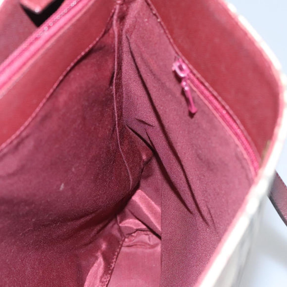 BURBERRY Nova Check Tote Bag Canvas Beige Red Auth 113236