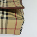 BURBERRY Nova Check Shoulder Bag PVC Leather Beige Auth 113266-14