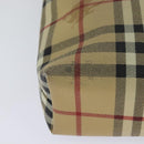 BURBERRY Nova Check Shoulder Bag PVC Leather Beige Auth 113266-15