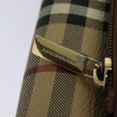 BURBERRY Nova Check Shoulder Bag PVC Leather Beige Auth 113266-18