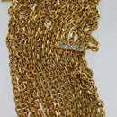 CHANEL Matelasse Chain Shoulder Bag Satin Black Gold CC Auth 113270AV-8