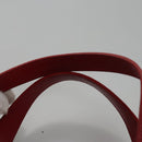 BURBERRY Nova Check Hand Bag Canvas Beige Red Auth 113293-8